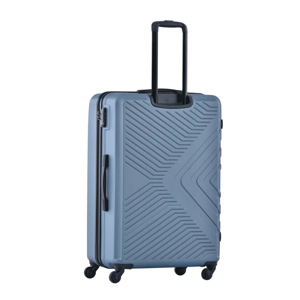 3 Piece Luggage Sets, ABS Lightweight Suitcase(20/24/28), Carry on Hard-Shell Luggage with 2 Hooks, Telescopic Handle, Spinner Wheels and TSA Lock, Yellow