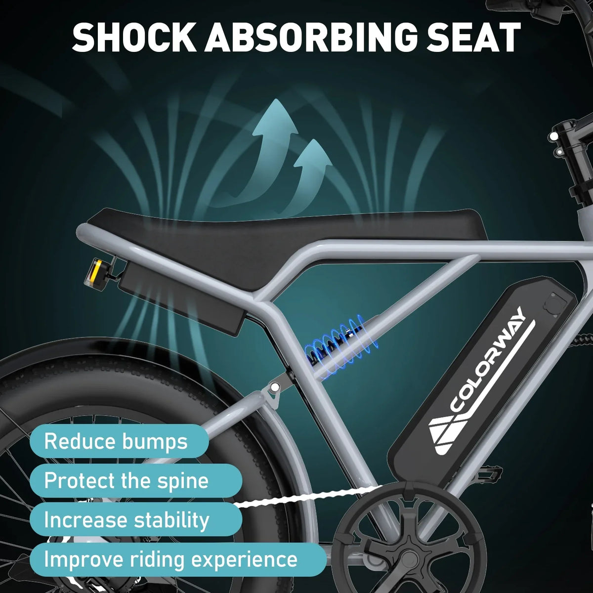 COLORWAY 750W 20"x4.0 Fat Tire Electric Bike, 48V 15Ah Battery, Off-road E-Bike for Adults, UL2849 Certified