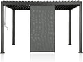 Mirador 111S Pergola Accessories, 1/3 10' Side Aluminum Deco Wall Screen, Charcoal (Not Pergola)