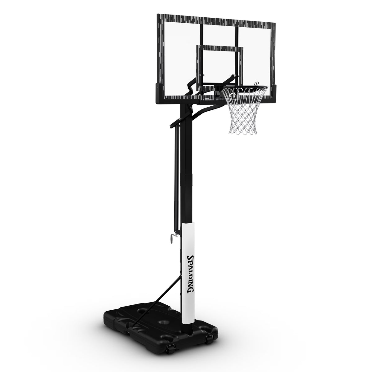 Spalding 60-Inch Portable Basketball Hoop with Acrylic Backboard, Screw Jack Lift & Arena Slam Rim-Outdoor Play