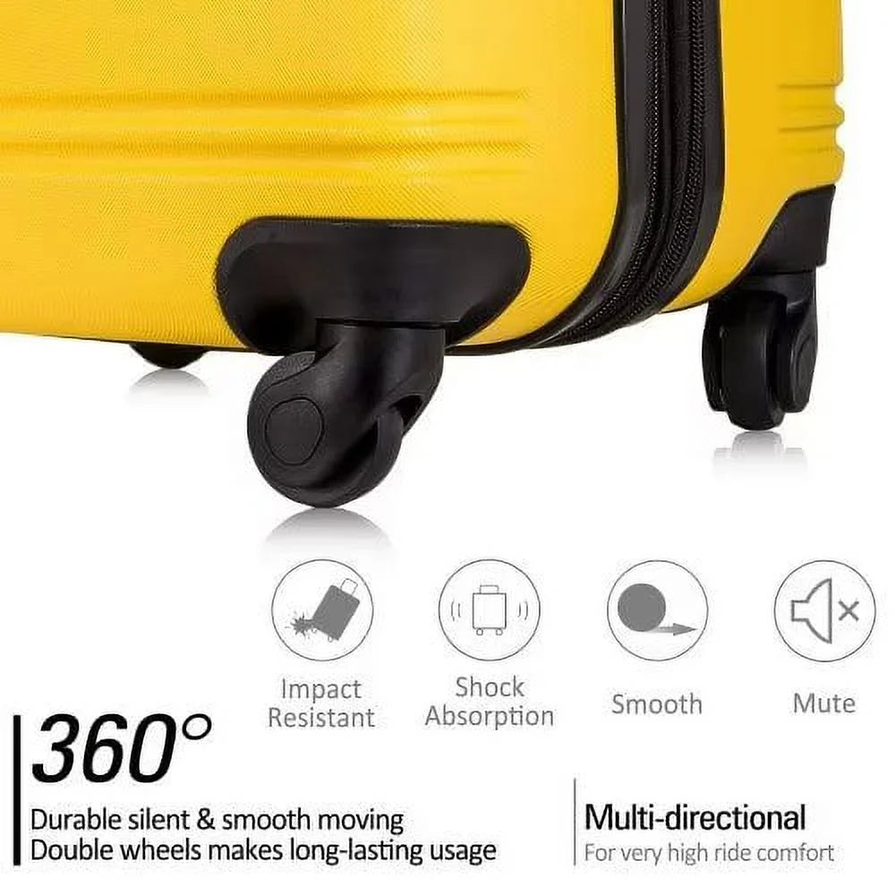 Expandable Suitcase Set of 3 with Double Spinner Wheels, Indestructible PP Material Hard Shell Luggage Sets TSA Lock, Carry on Expandable, Lightweight,20" 24' 28",Pink