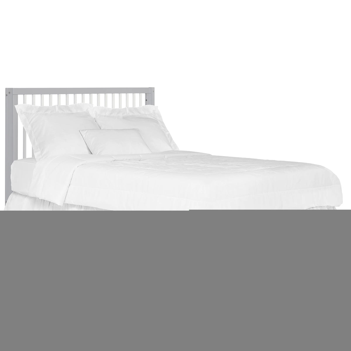 Dream On Me Carter 5-in-1 Full Size Convertible Crib. Grey and White