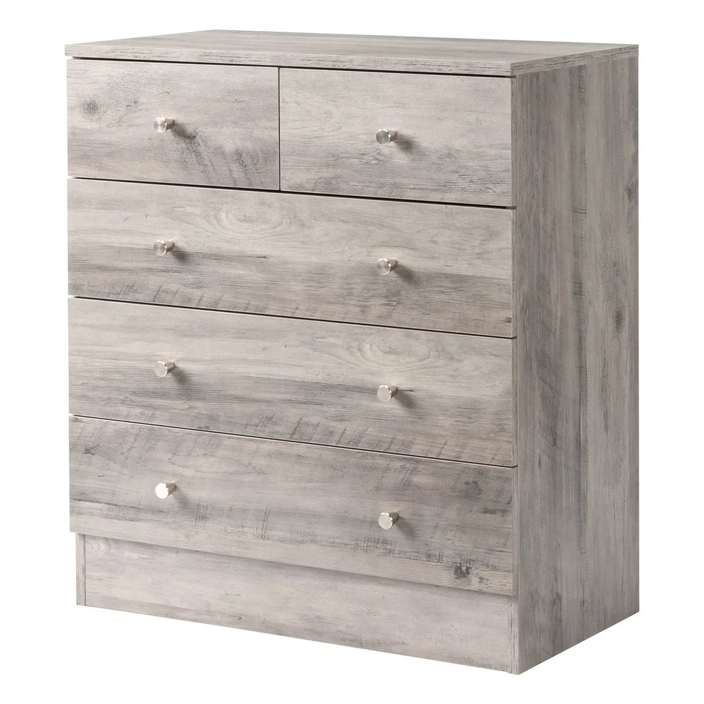 LLToo 25.98"L Dresser for Bedroom 5 Drawer Wide Modern Chest of Drawers for Bedroom,Brown
