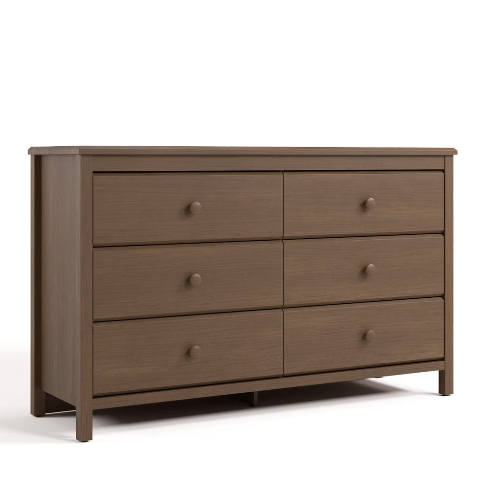 Storkcraft Alpine 6 Drawer Nursery Double Dresser, Olive