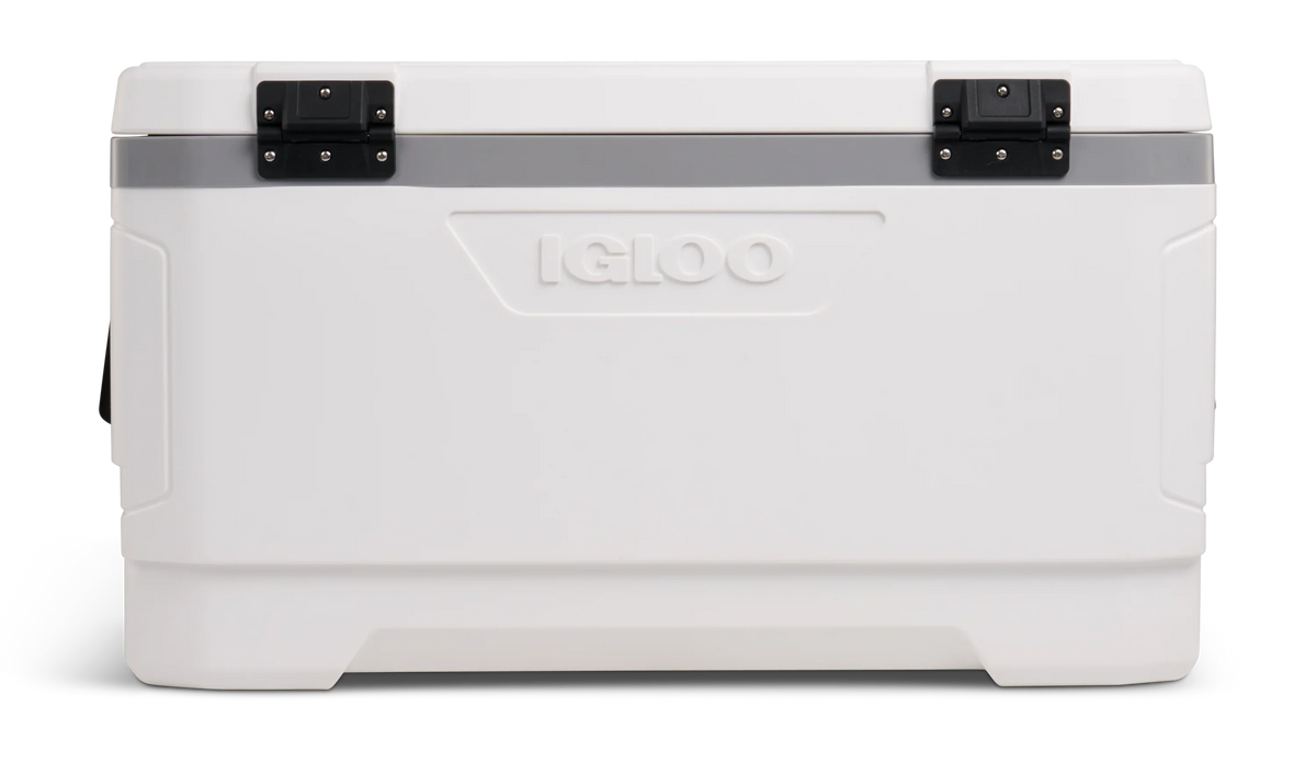 Igloo 100 QT Latitude Marine Ultra Hard-Sided Cooler, White and Moonscape Gray