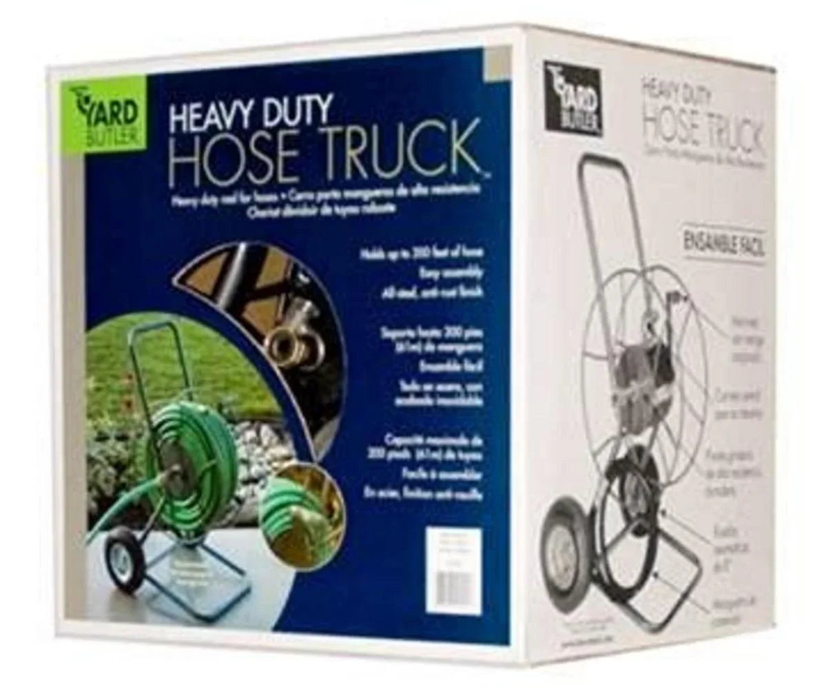 Yard Butler 2-Wheeled Garden Hose Reel Cart - Carry Up To 200 Foot, Heavy Duty, Rust-Resistant, Portable Metal Hose Winder Suitable for Lawn & Garden - Outdoor Water Hose Reel Cart With Wheels