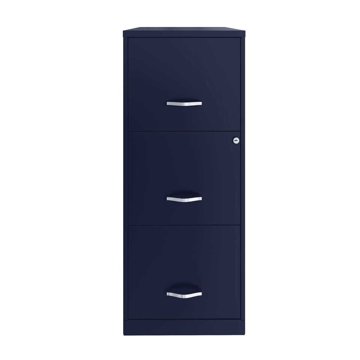 Space Solutions 18" Deep 3 Drawer Smart Letter Width Vertical File Cabinet, Navy