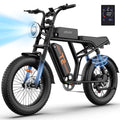URLIFE 1500W Electric Bike for Adults,20"4.0 Fat Tire Ebike,48V 15.6Ah Removable Battery,7-Speed E-Mountain Bikes,All-Terrain Off-Road Electric Bicycle,UL2849 Certified(Black)
