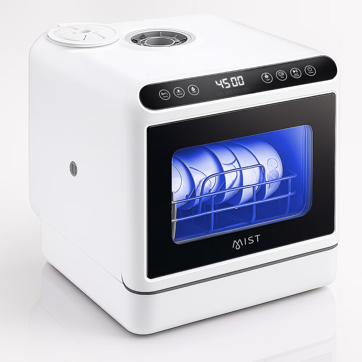 Portable Countertop Dishwasher with 4 Washing Programs and 360" Dual Spray