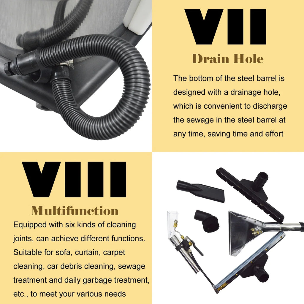 INTBUYING Carpet Cleaning Machine Carpet Extractor 30L/40L/60L/80L 110V/220V