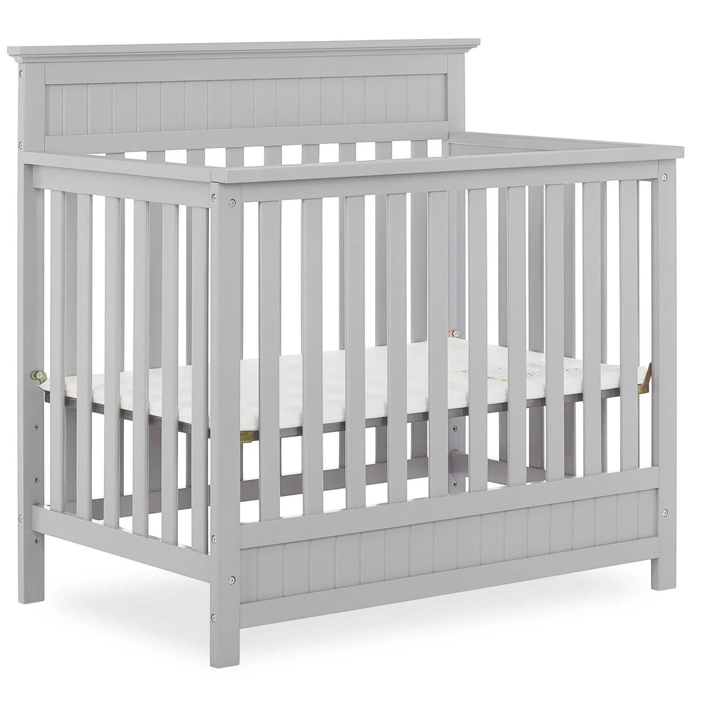 Dream On Me Harbor 4-in-1 Convertible Mini Crib in Pebble Grey. Greenguard Gold Certified