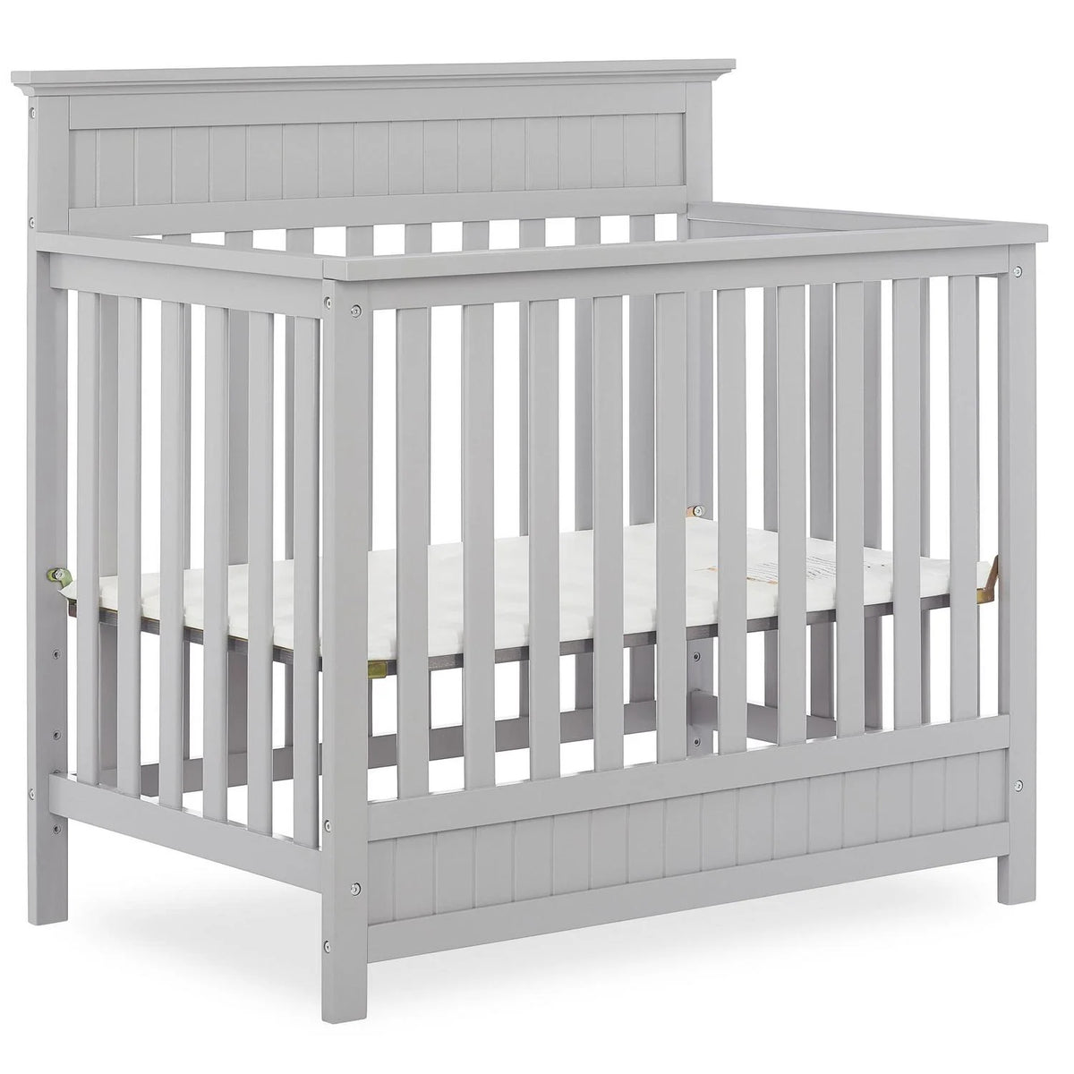 Dream On Me Harbor 4-in-1 Convertible Mini Crib in Pebble Grey. Greenguard Gold Certified