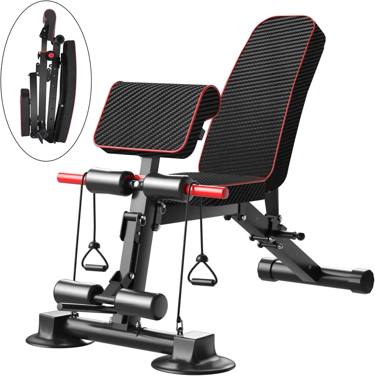 K Kingkang Adjustable Weight Bench Utility Workout Bench for Home Gym,Foldable Incline Decline Benches for Full Body Workout 780LB