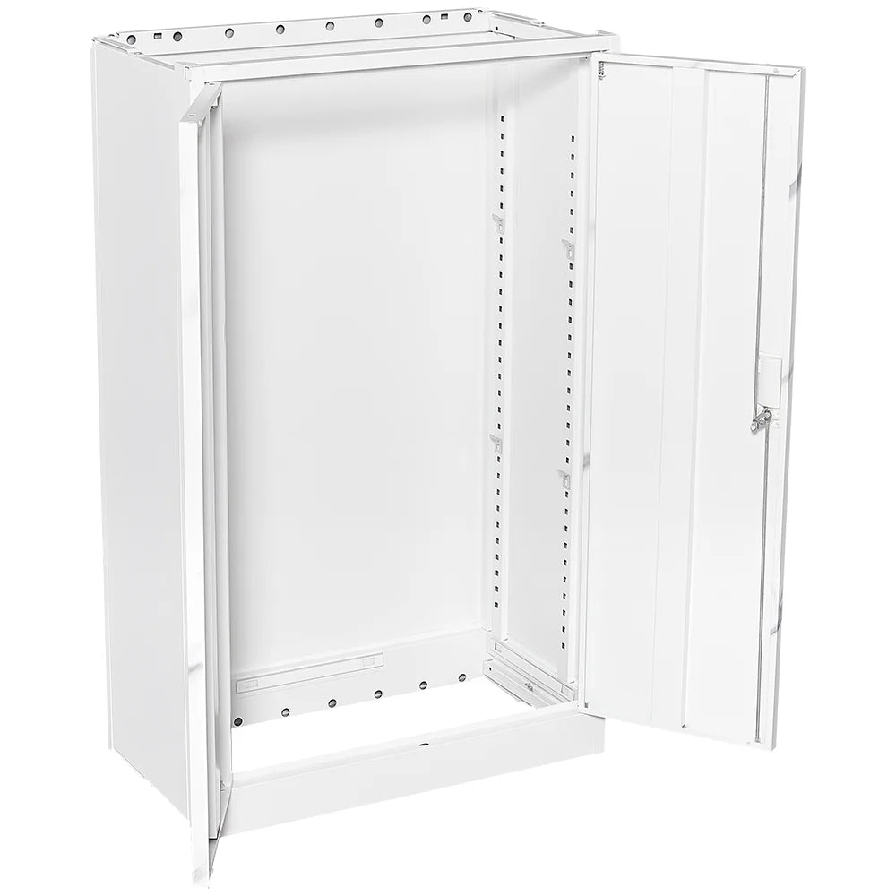 Metal Storage Cabinet with Locking Doors and Adjustable Shelf, Folding Filing Storage Cabinet, Rolling Storage Locker Cabinet for Home Office,School,Garage, White