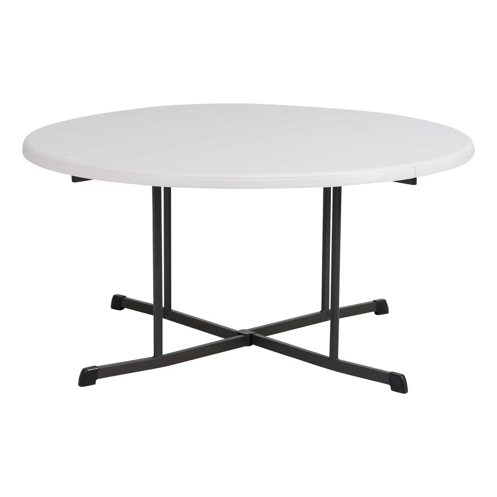 Lifetime 60" Centerfold Indoor/Outdoor Commercial Grade Folding Round Table, Almond 1 Piece 1 Count (80806)
