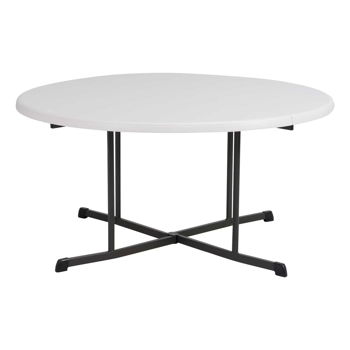 Lifetime 60" Centerfold Indoor/Outdoor Commercial Grade Folding Round Table, Almond 1 Piece 1 Count (80806)