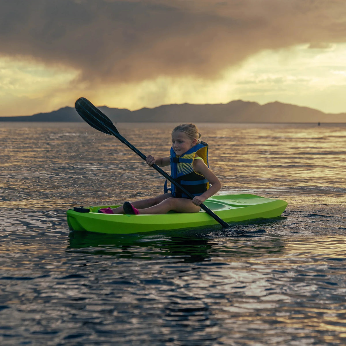 Lifetime Relay 65 in. Sit-on-Top 100 lb. Weight Capacity Youth Kayak, Chartreuse (91323)