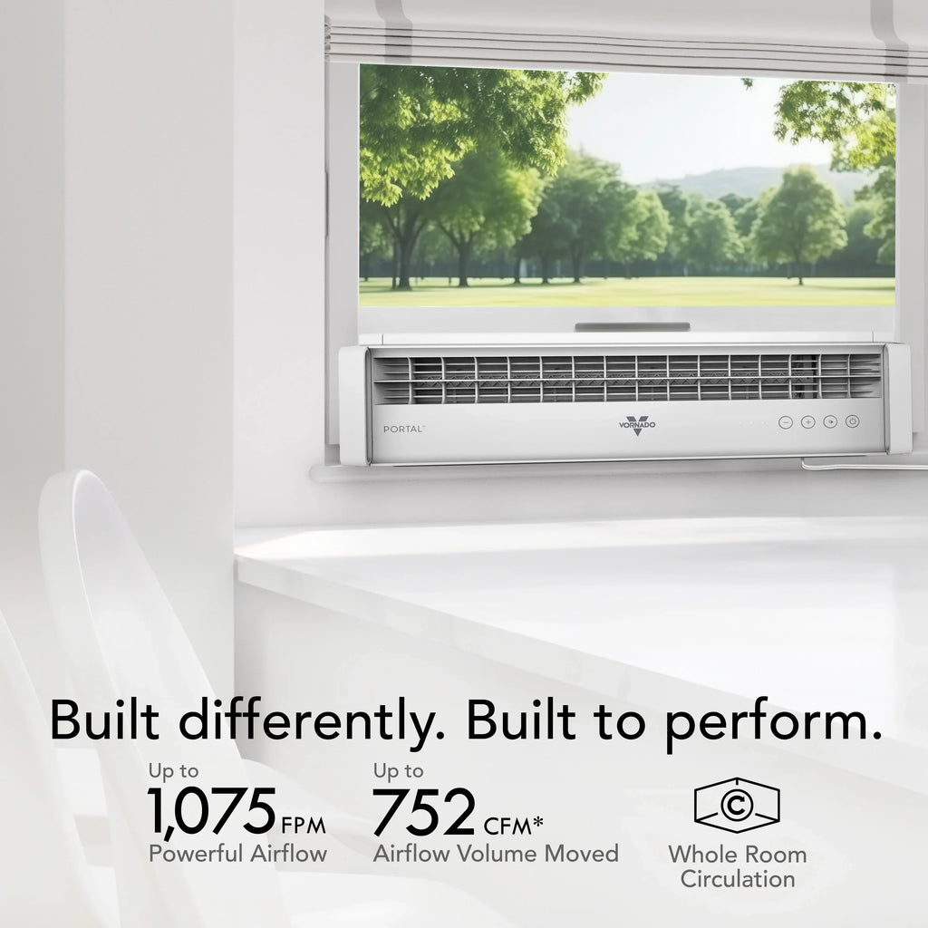 Vornado Portal Window Fan with 3 Speeds, Reversible Exhaust Mode, Weather Resistant, for Kitchen, Bedroom, Home