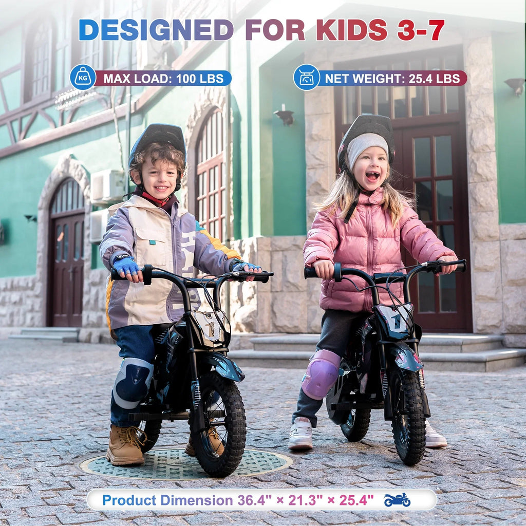 HOVERMAX Electric Dirt Bike, 150W Electric Motorcycle 10MPH Max Speed, Ride On Toys motocross for Kids