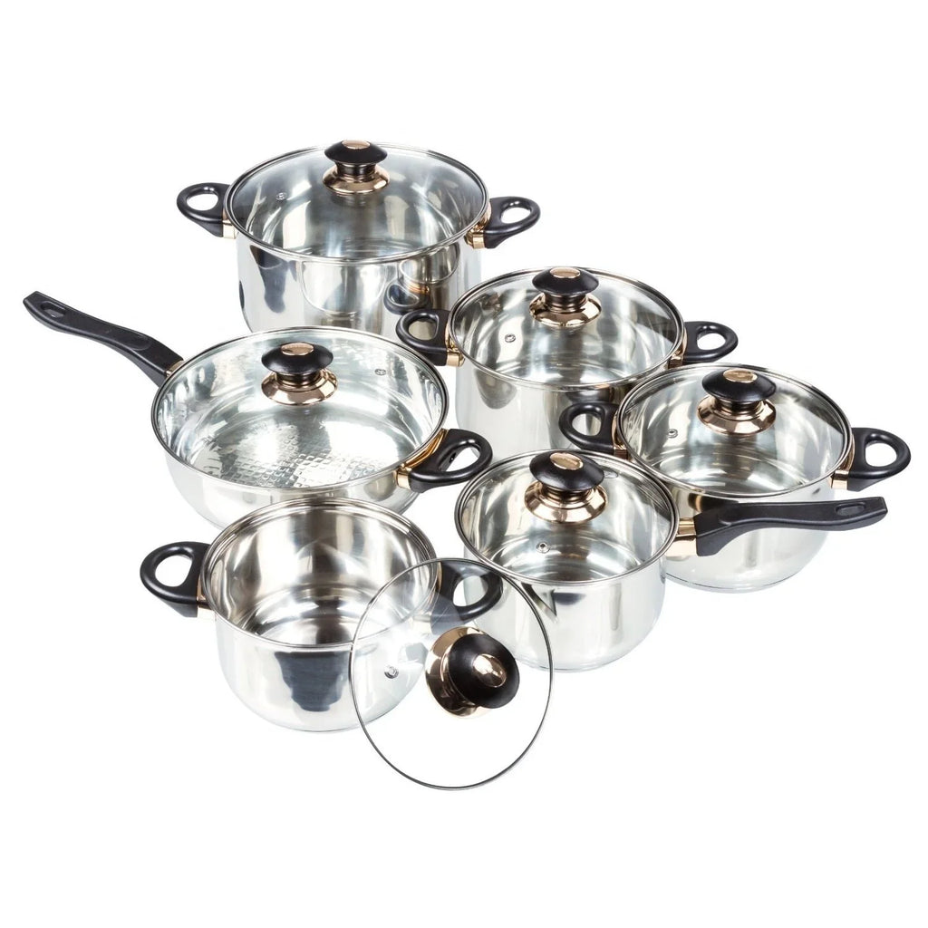 Imperial Home Chef Quality 12 Piece Stainless Steel Cookware Set