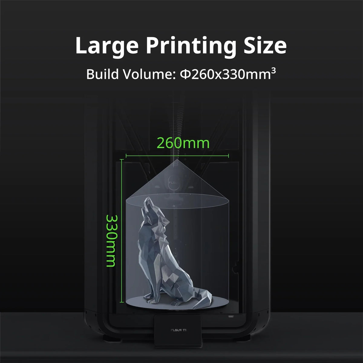 FLSUN T1 Delta 3D Printer - 1000mm/s Ultra-Fast Printing,30,000mm/s2 Acceleration, 300" C Nozzle FDM 3D Printers with Fully Auto Leveling, 50" Enclosed Chamber