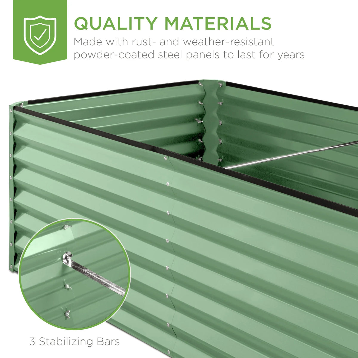 Best Choice Products 8x4x2ft Outdoor Metal Raised Garden Bed, Planter Box for Vegetables, Flowers, Herbs - Gray