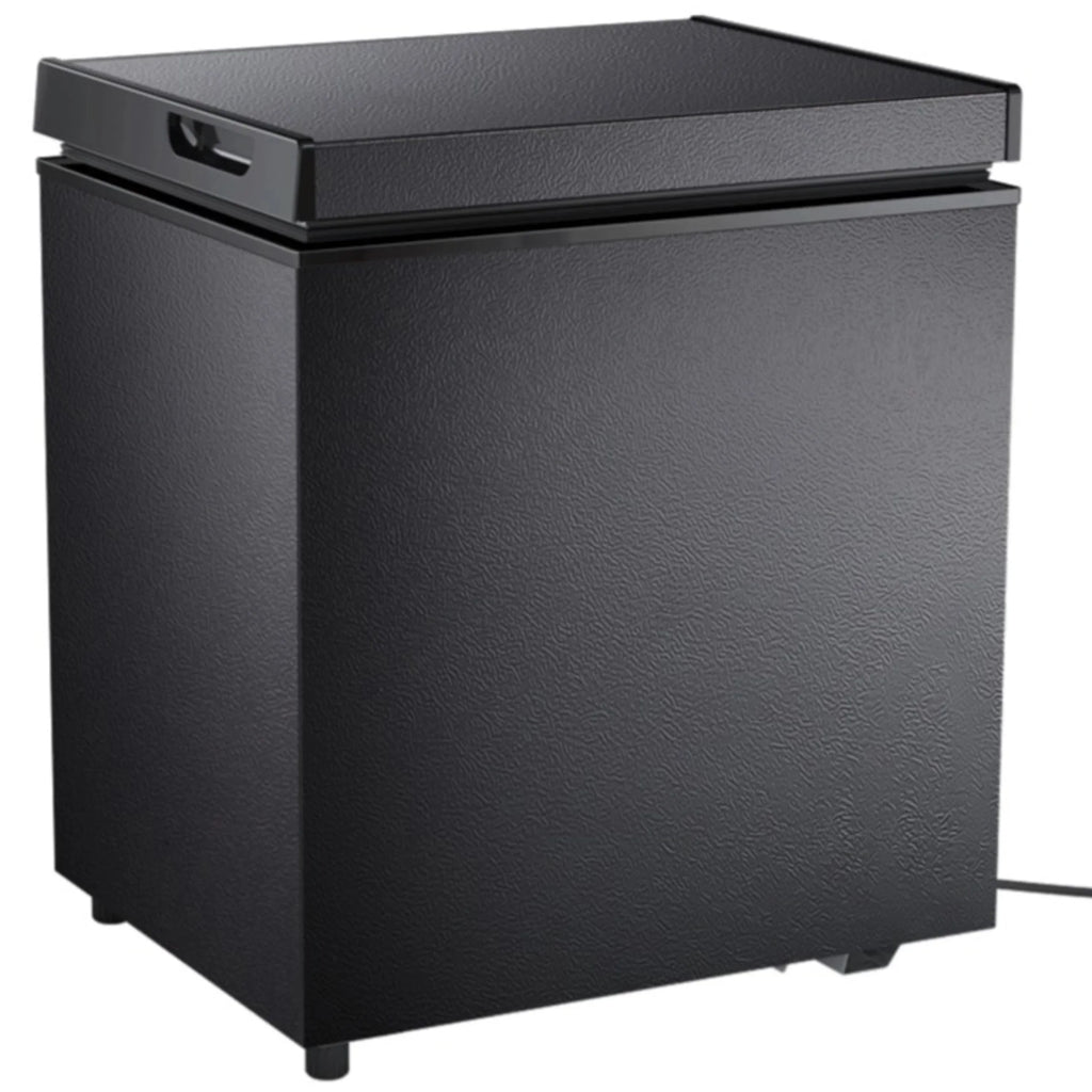 Auseo 2.5 cu. ft. Chest Freezer with 2 baskets Free Standing Top open Door Deep Compact Freezer Suitable for Home/RV/Kitchen/Office-Black
