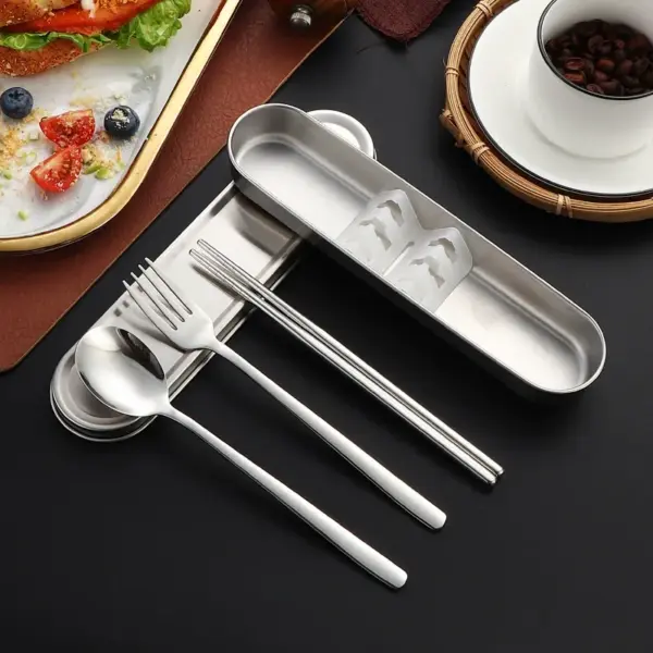 Portable Stainless Steel Cutlery Set - Image 2