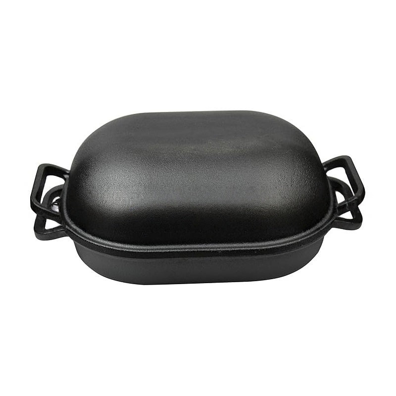 Enamel Cast Iron Bread Pot, No Coating, Dual-Use